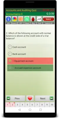 Accounts and Auditing Quiz android App screenshot 2